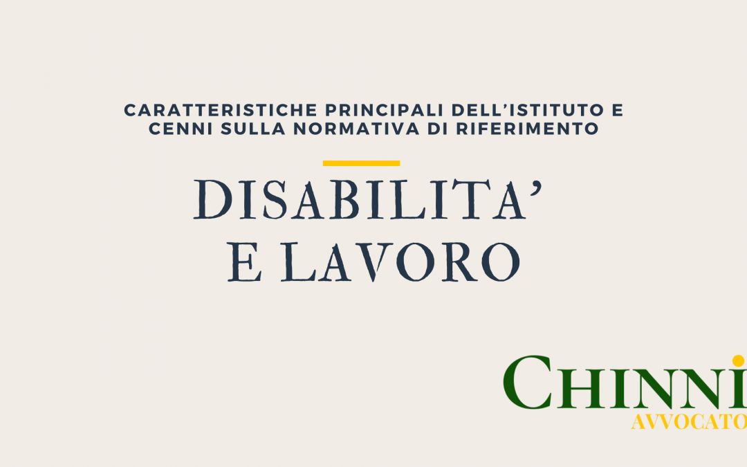 disabilità e lavoro normativa