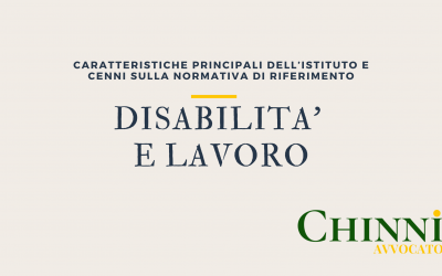 Disabilità e Lavoro – Cenni alla normativa di riferimento