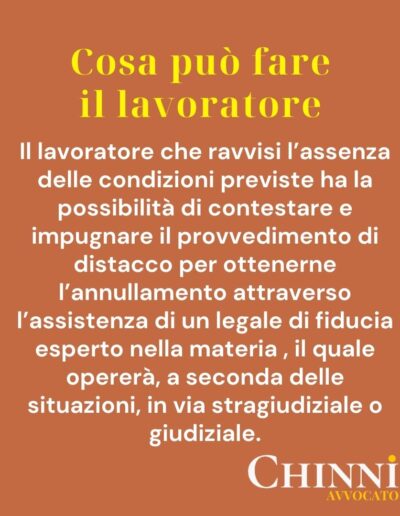 cosa può fare il lavoratore in caso di cambio sede lavorativa distacco