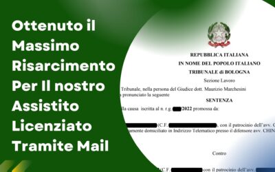 Licenziato tramite mail, ottiene il massimo risarcimento